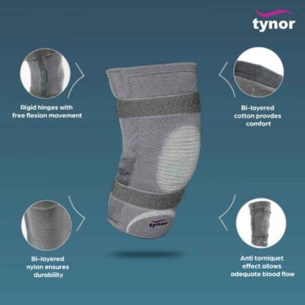 Tynor Knee Cap with Rigid Hinge Support & Normal Flexion