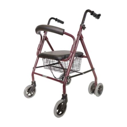 Easycare 75kg 27.5 to 32 inch Black Folding Rollator