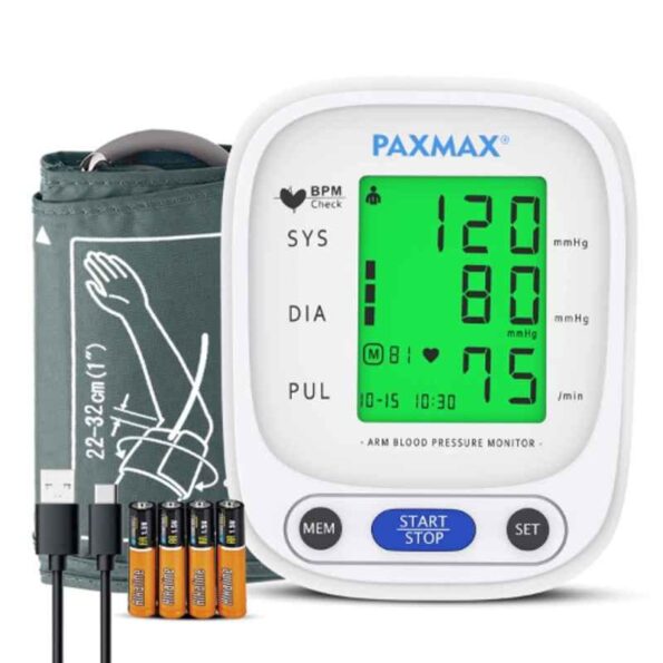 Paxmax BP65E Digital Blood Pressure Monitor with Voice USB Port