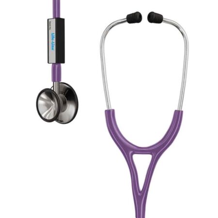 Lifeline Cardio Stainless Steel Purple Single Side Diaphragm Chest Piece Stethoscope with 2 Way Tube