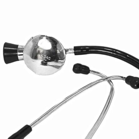 H Das Black Bell Type Stethoscope with Fetoscope for Adult