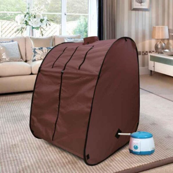 Kawachi 750W Chocolate Brown Panchkarma Swedan Portable Steam Sauna Bath for Health & Beauty Spa at Home