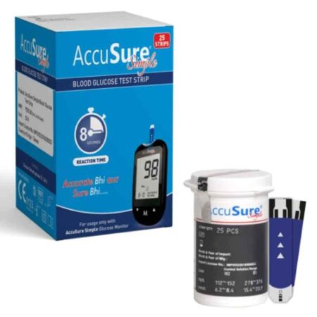 AccuSure Simple Glucometer 25 Pcs Test Strips