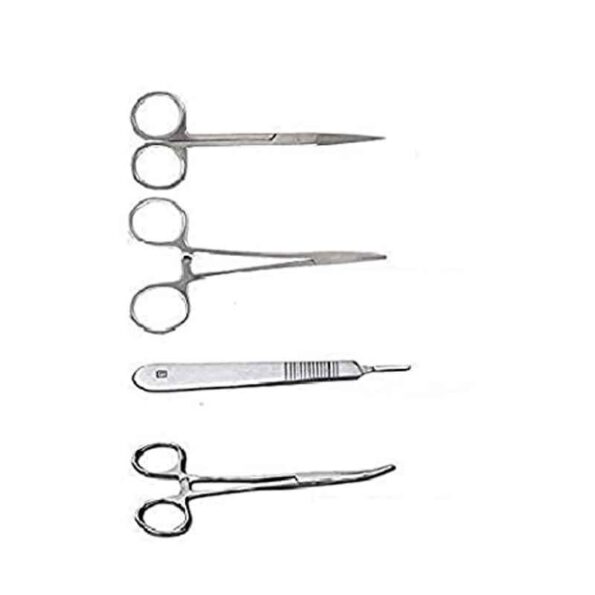 Forgesy 4 Pcs Stainless Steel Surgical Set