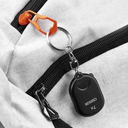 Carson 18mm 7X Plastic Clip & View Pop-Up Retractable Aspheric Keychain Magnifier