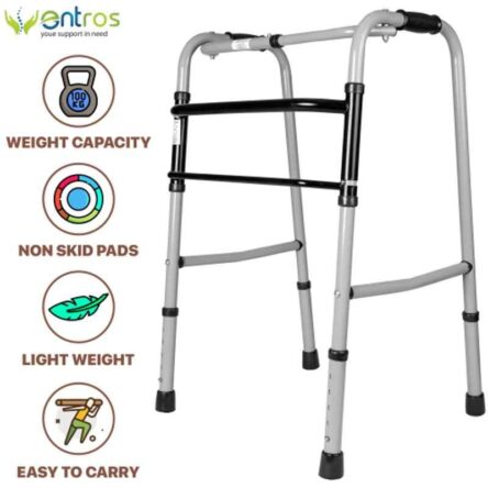 Entros 100kg Height Adjustable Aluminium Folding Walker