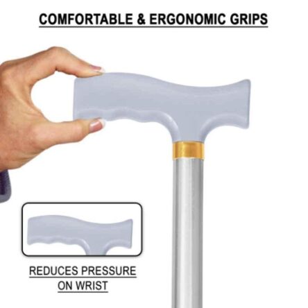 MCP 29-38 inch Silver Aluminum Walking Stick