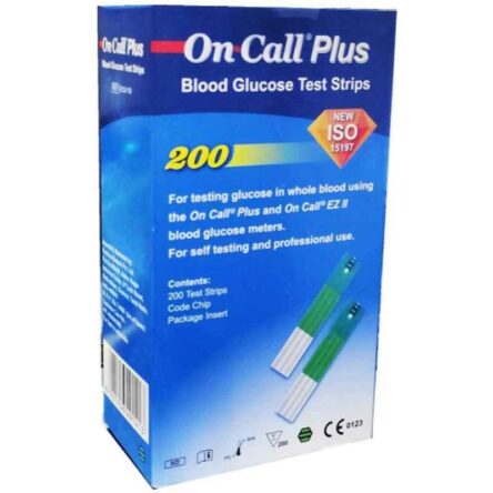 On Call Plus Ocp 200 Pcs 200 Glucometer Strips Box