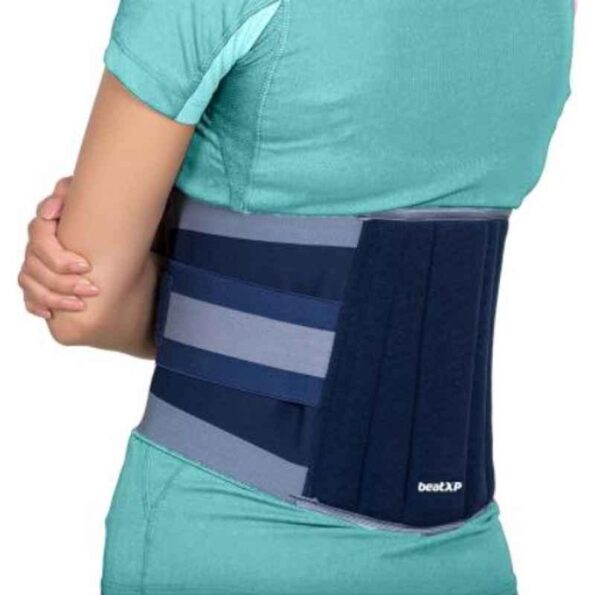 Pristyn Care Cotton Lumber Sacral Spinal Brace Lower Back Support Belt for Back Pain Relief