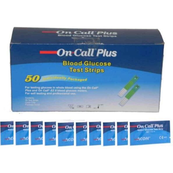 On Call Plus 50 Pcs Glucometer Strips Box