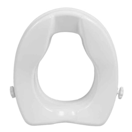 Entros 135kg Easy Fixed 4 inch White Plastic Moulded Raised Toilet Seat without Lid