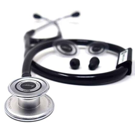 Indosurgicals Silvery III Aluminium Black Stethoscope