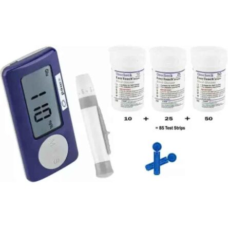 Ozocheck OT2GS Easy Touch Glucometer Set for Blood Sugar Testing