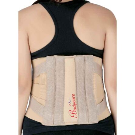 Bodycare Cotton & Elastic Beige Lumbo Sacral Spinal Support with Cushion