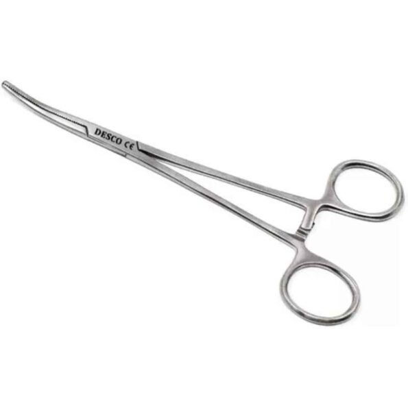 Desco 8 inch Stainless Steel Kelly Artery Curved Hemostats Forceps