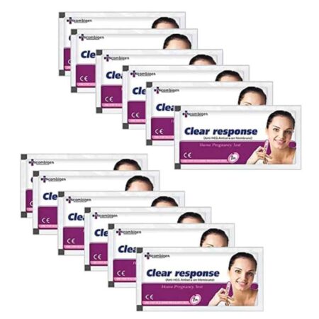 Clear Response One Step Urine HCG Pregnancy Test Kit (Pack of 12)