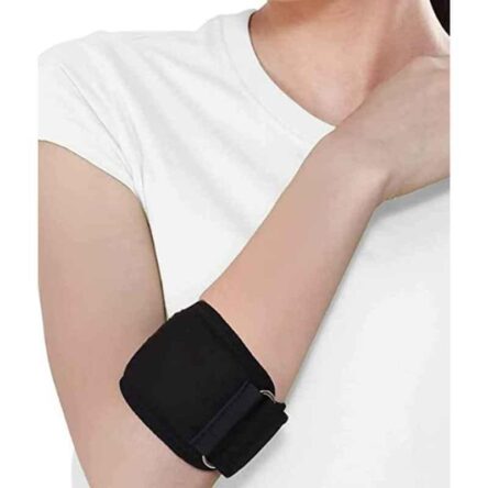 K Squarians Fabric Black Tennis Elbow Support