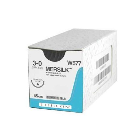 Ethicon NW5064 12 Pcs 3-0 Black Mersilk Suture Box