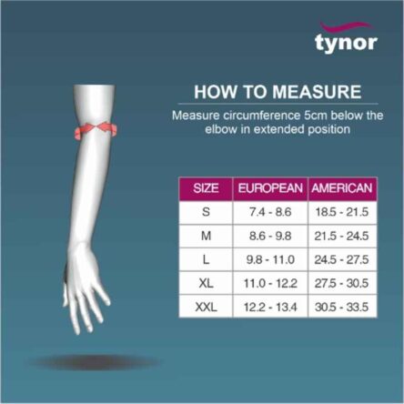 Tynor E48DAZ Nylon & Spandex Grey Urbane Elbow Support