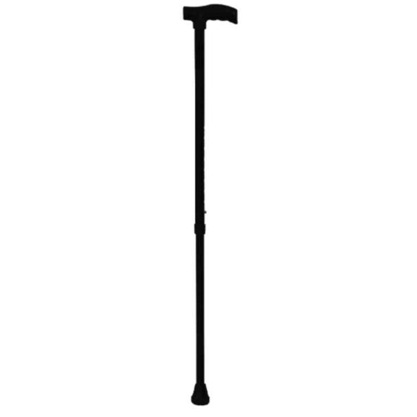 Fidelis Healthcare Mild Steel Black Height Adjustable Single Walking Stick