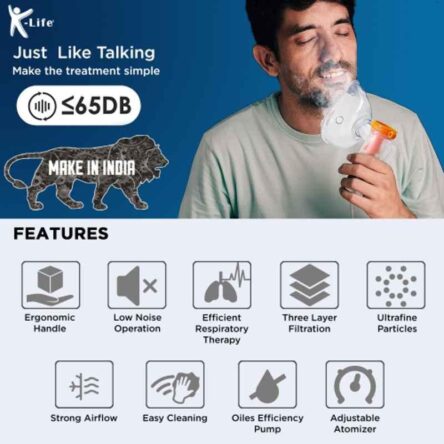 K-Life Neb-101 White Nebulizer with Storage Pouch