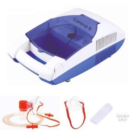 Control D 75W Blue & White Premium Compressor Complete Nebulizer Kit with Mouth Piece