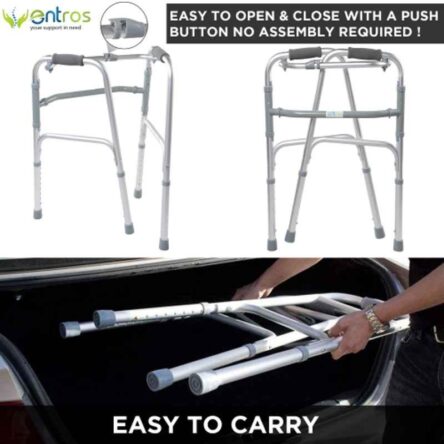 Entros Premium Light Weight Aluminum Height Adjustable Reciprocal Folding Walker