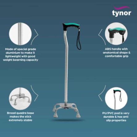 Tynor Quadripod Walking Stick