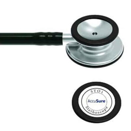 AccuSure ST01-1 Black PVC Single Head Stethoscope