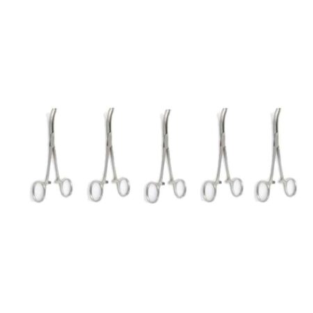 Forgesy 8 inch Stainless Steel Kocher Hemostat Curved Forceps