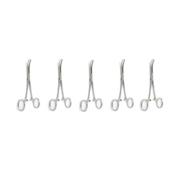 Forgesy 8 inch Stainless Steel Kocher Hemostat Curved Forceps