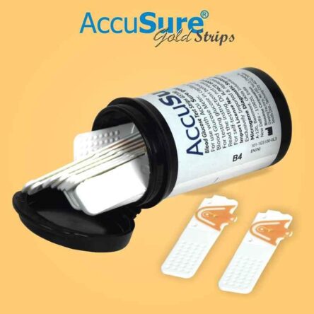 Accusure GS 100 Gold Blood Glucose Monitor with 50 Test Strips