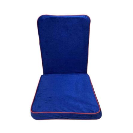 Kawachi Velvet Blue Portable Folding Relaxing Yoga Meditation Chair for Back Support