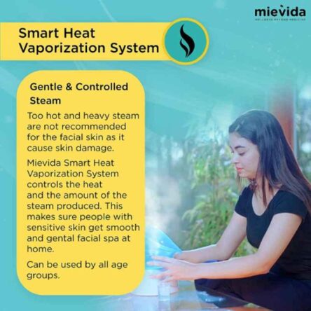 Mievida ABS Pink Steam Inhaler Vaporizer & Facial Steamer with Cedarwood and Orange Essential Oils