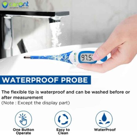 Carent DMT4335 Waterproof Premium Digital Thermometer with Fever Alarm
