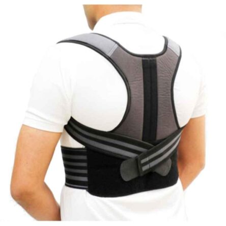 P+caRe Grey & Black Posture Back Support Brace