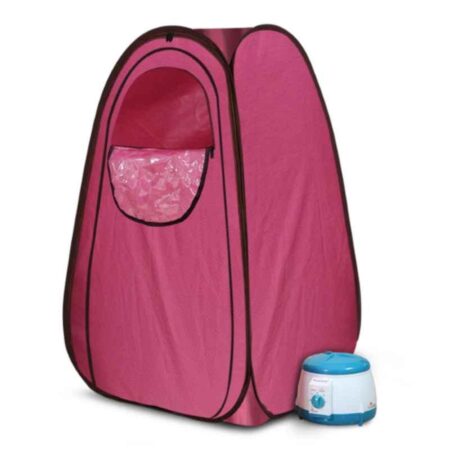 Kawachi 750W 1.5L Pink Portable Home Spa Steam Sauna Bath for Full Body with Steam Generator