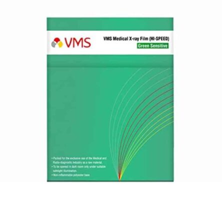 VMS HI-Speed 50 Sheets 8×10 inch Green Base Sensitive Conventional X-Ray Medical Film Set