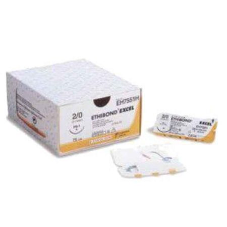 Ethicon W4846 Ethibond Excel 5 Green 55mm Braided Suture