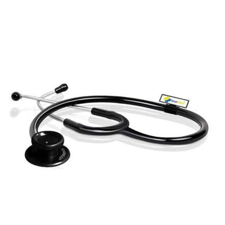 Firstmed Black Professional Diaphragm Stainless Steel Dual Head Stethoscope