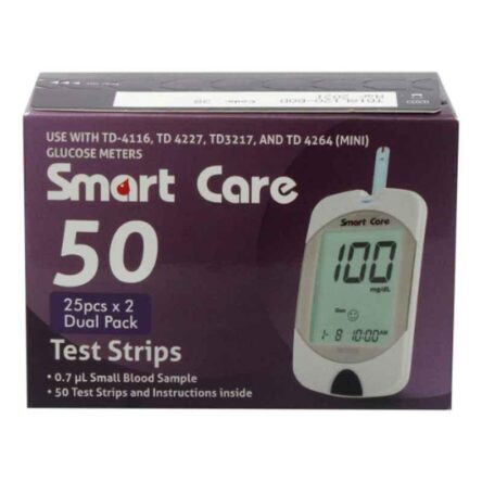 Smart Care GM03S 50 Pcs Blood Glucose Test Strips Box