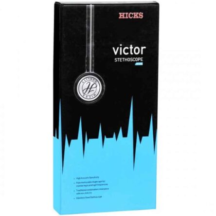 Hicks Black Victor Stainless Steel Dual Head Stethoscope