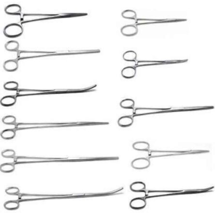 Forgesy 11 Pcs Stainless Steel Utility Clamp Surgical Instruments Set