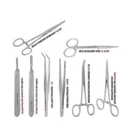 Forgesy 8 Pcs Stainless Steel Surgical Forceps Instrument Set