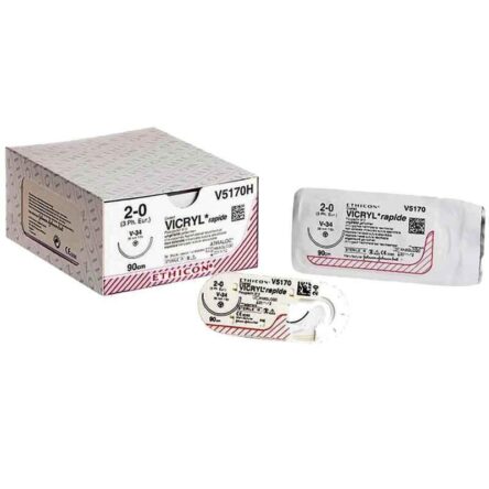Ethicon NW2761 Rapide Polyglactin 910 Vicryl Suture (Pack of 12)