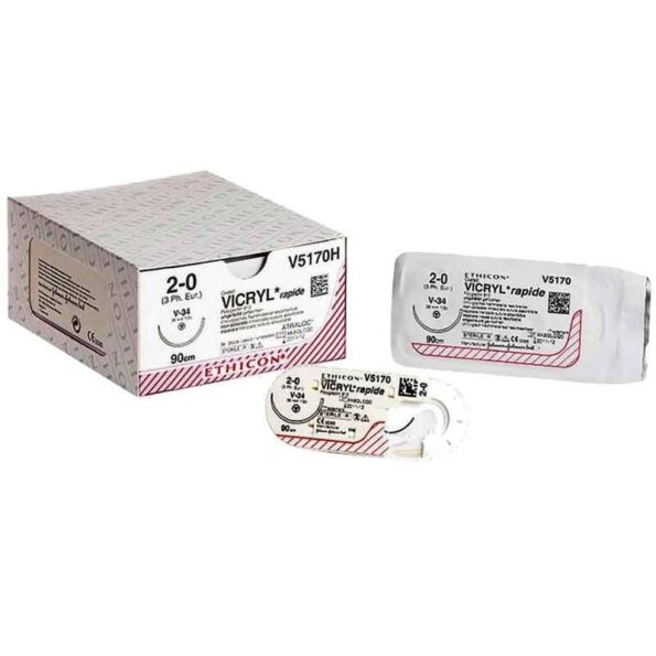 Ethicon NW2761 Rapide Polyglactin 910 Vicryl Suture (Pack of 12)