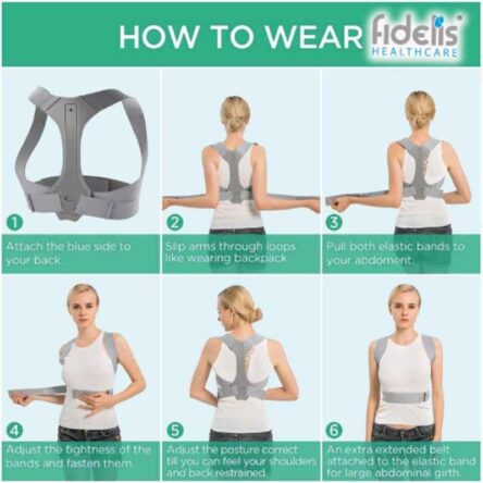 Fidelis Healthcare Elastic Grey Clavicle Brace