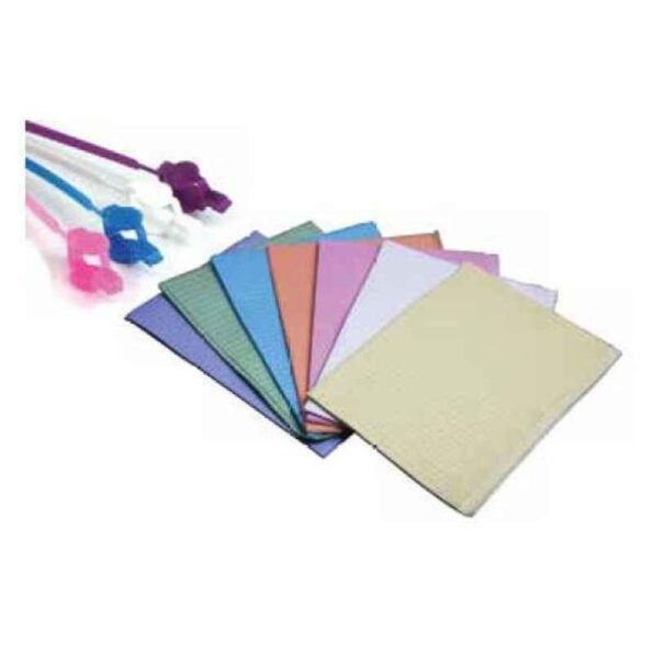 Oro PB-004 3 Ply Soft Tissue & Poly Purple Patient Bib
