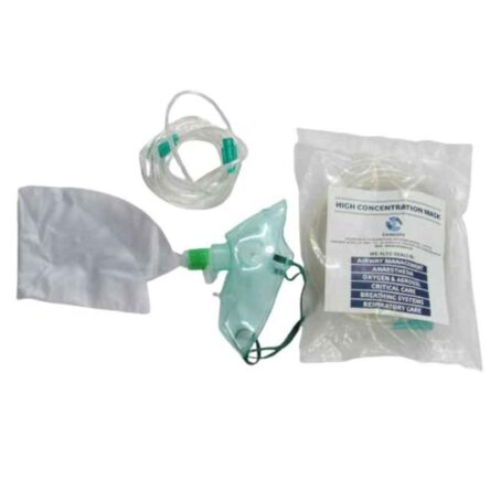 Fairbizps PVC Adjustable Adult Oxygen Mask with Non Rebreather Bag & Tubing