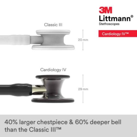 3M Littmann 27 inch Black Tube Cardiology IV Diagnostic Stethoscope